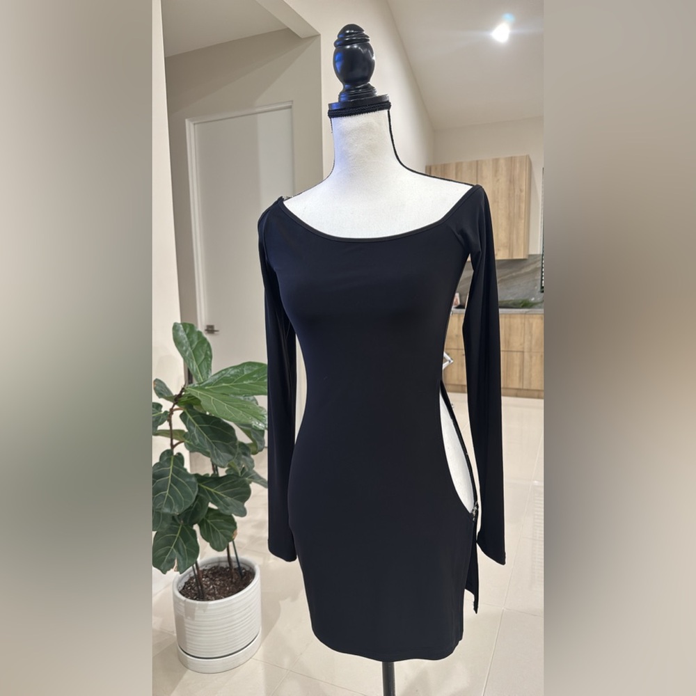I.AM.GIA Black Long Sleeve Cutout Dress